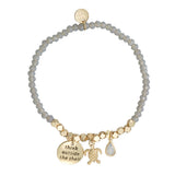 Think Outside the Shell Turtle Bracelet in Gray & Gold
