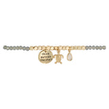Think Outside the Shell Turtle Bracelet in Gray & Gold
