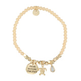 Think Outside the Shell Turtle Bracelet in Peach & Gold
