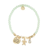 Think Outside the Shell Turtle Bracelet in Green & Gold
