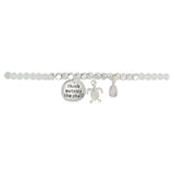 Think Outside the Shell Turtle Bracelet in White & Silver