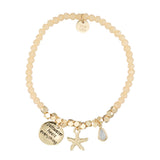 Saltwater Heals Everything Starfish Bracelet in Peach & Gold