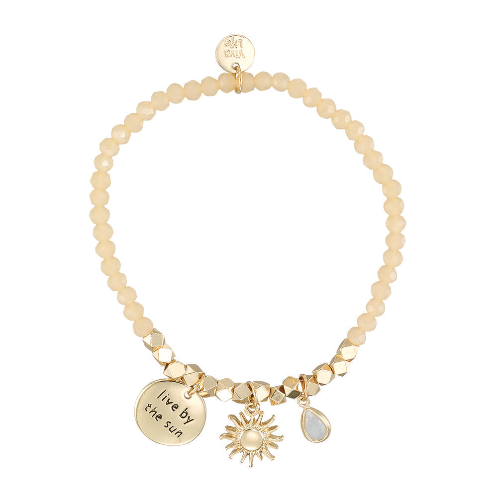 Live by the Sun Bracelet in Peach & Gold