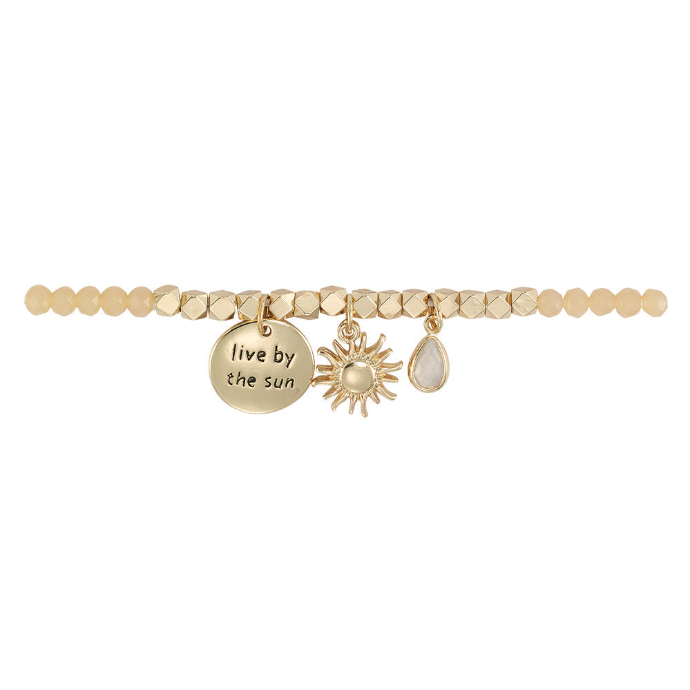 Live by the Sun Bracelet in Peach & Gold