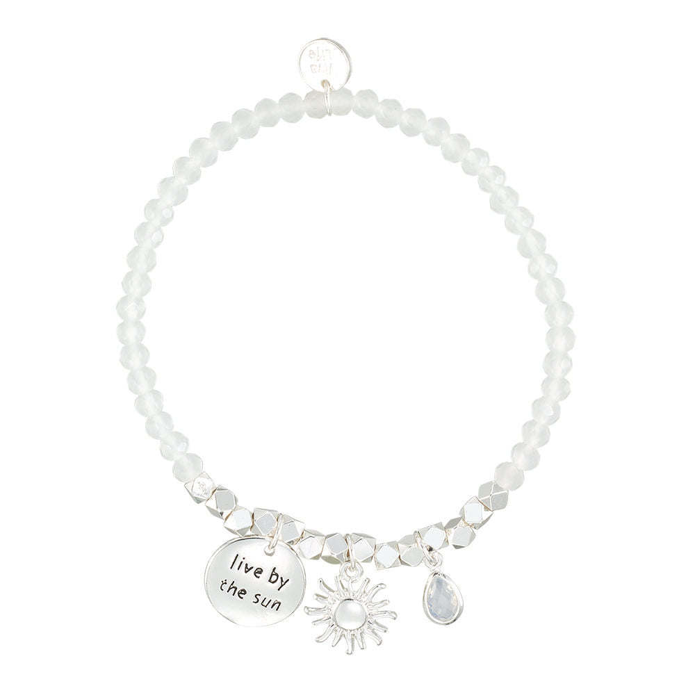 Live by the Sun Bracelet in White & Silver