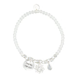 Live by the Sun Bracelet in White & Silver