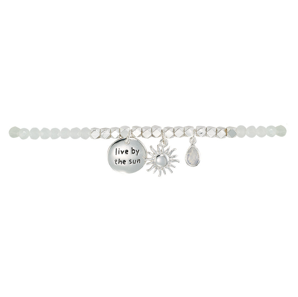 Live by the Sun Bracelet in White & Silver