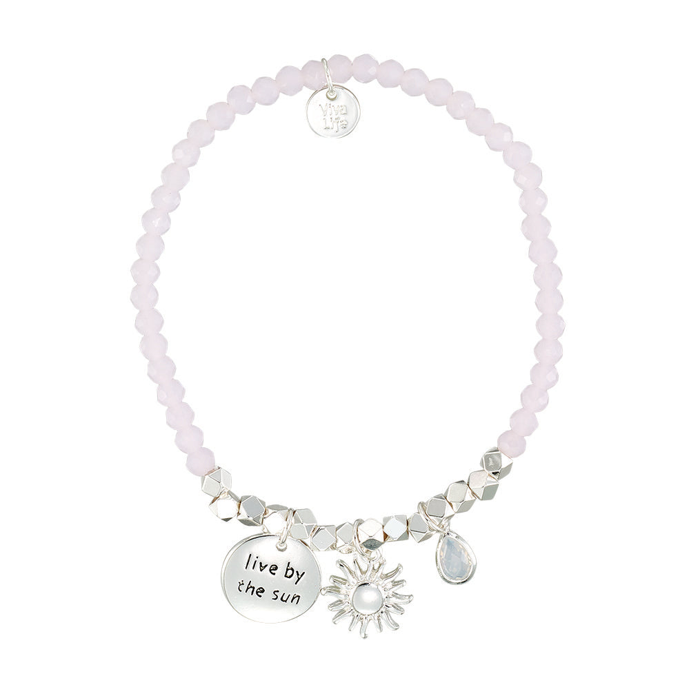 Live by the Sun Bracelet in Pink & Silver