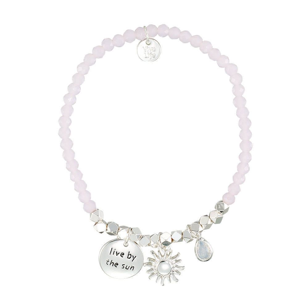 Live by the Sun Bracelet in Pink & Silver