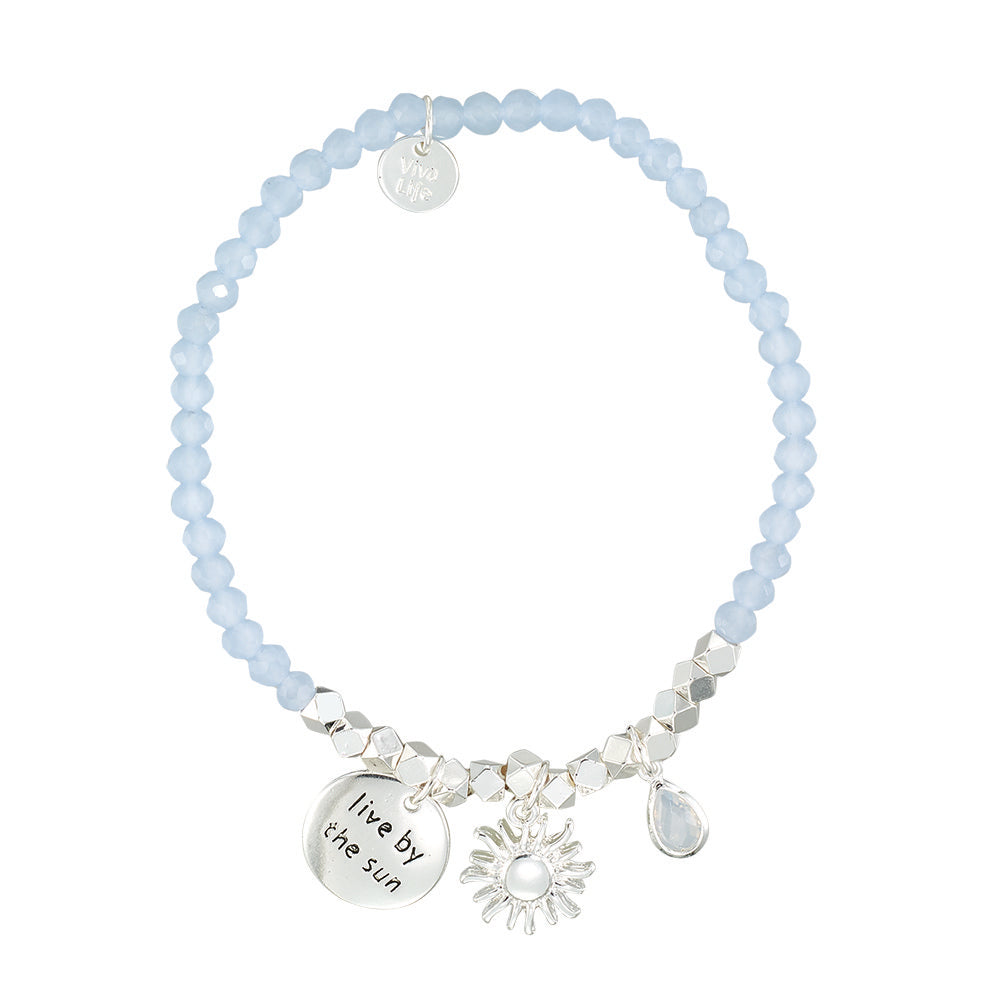 Live by the Sun Bracelet in Blue & Silver