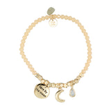Love by the Moon Bracelet in Peach & Gold
