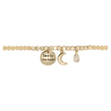Love by the Moon Bracelet in Peach & Gold