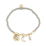 Love by the Moon Bracelet in Gray & Gold