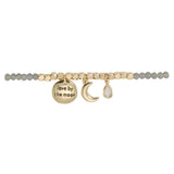 Love by the Moon Bracelet in Gray & Gold
