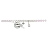 Love by the Moon Bracelet in Pink & Silver