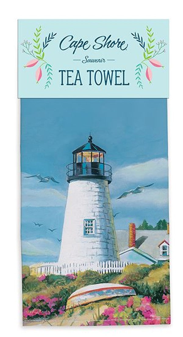 Lighthouse Harbor Tea Towel