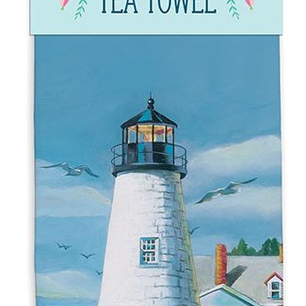 Lighthouse Harbor Tea Towel