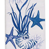 Indigo Shells Tea Towel