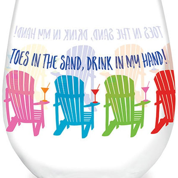 Toes in the Sand Wine Tumbler