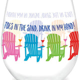 Toes in the Sand Wine Tumbler