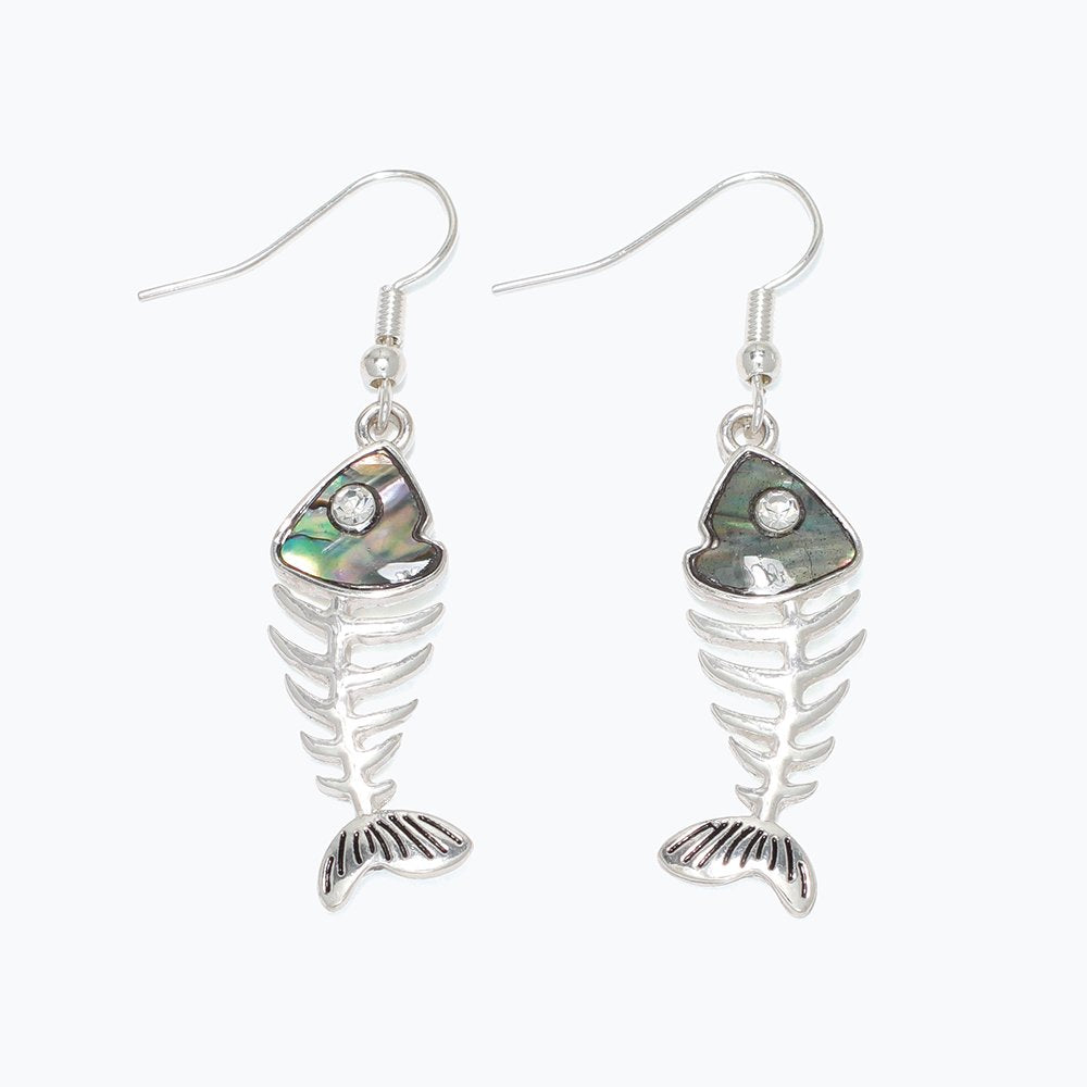 Silver Bonefish with Abalone and Crystal Eyes