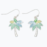 Silver Palm Trees with Pastel Green Enamel