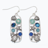 Detailed Silver Sea Life with Glittery Blue Inlay