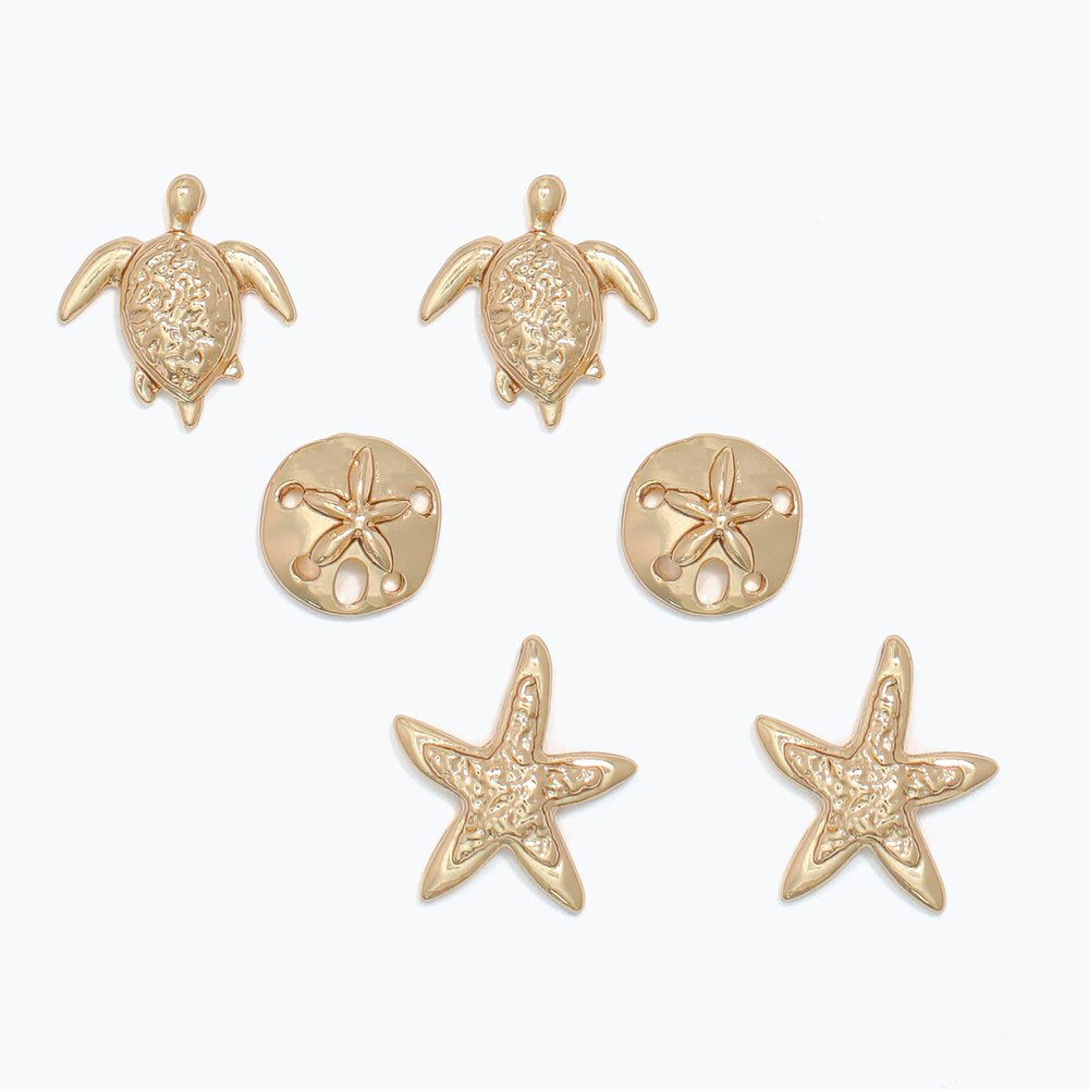 Hammered Gold Sea Life