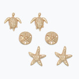 Hammered Gold Sea Life