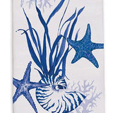 Indigo Shells Tea Towel
