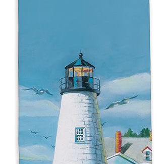 Lighthouse Harbor Tea Towel