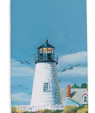 Lighthouse Harbor Tea Towel