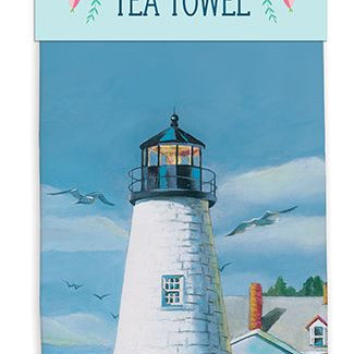 Lighthouse Harbor Tea Towel