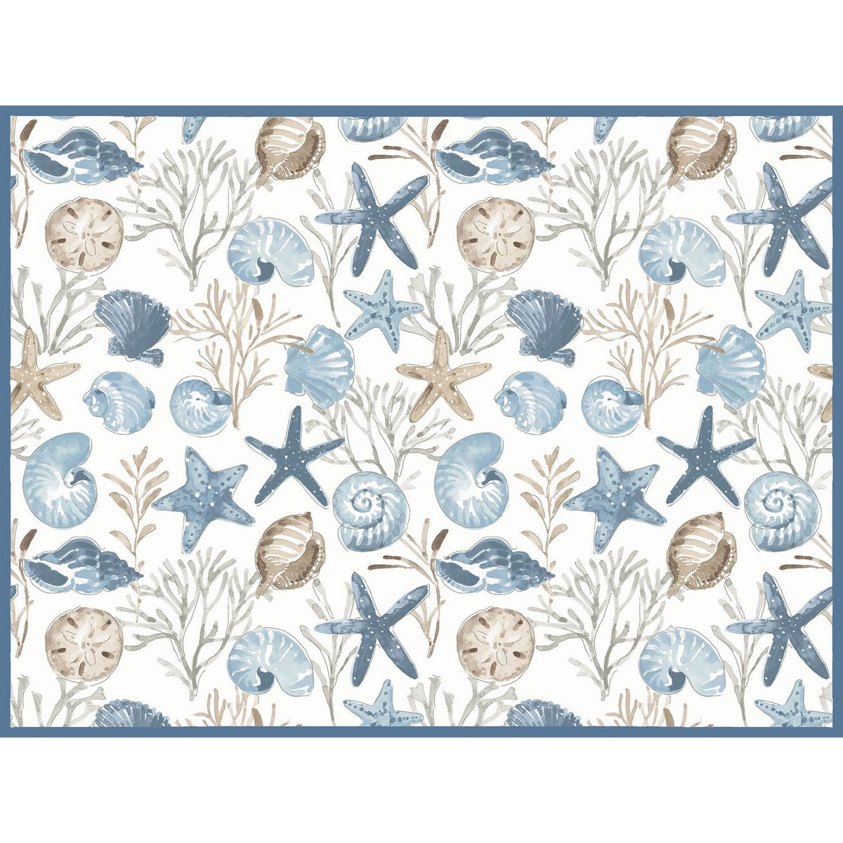 Blue Escape Shells Drying Mat