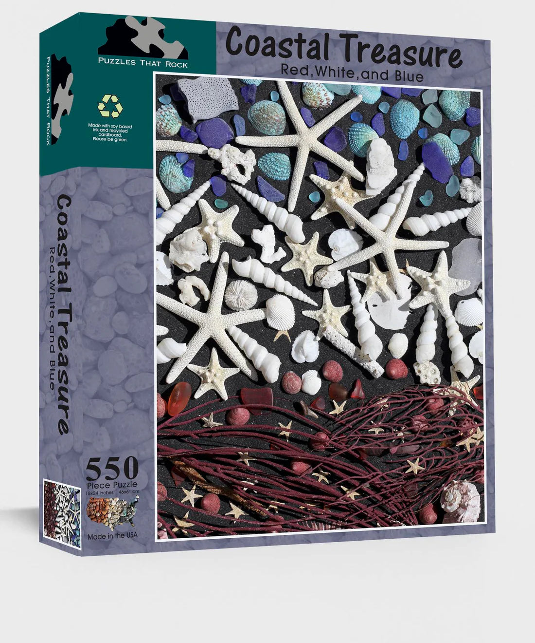 Coastal Treasures: Red, White, and Blue 550 Piece Jigsaw Puzzle