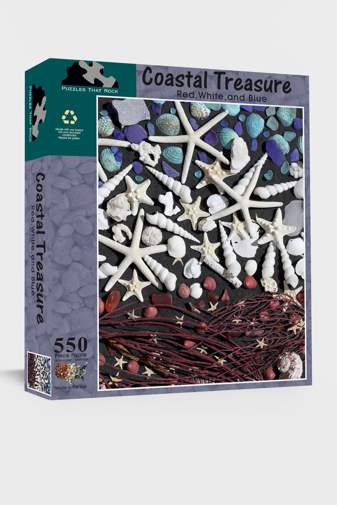Coastal Treasures: Red, White, and Blue 550 Piece Jigsaw Puzzle