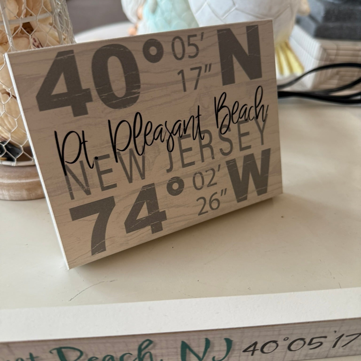 Point Pleasant Beach Coordinates Sign