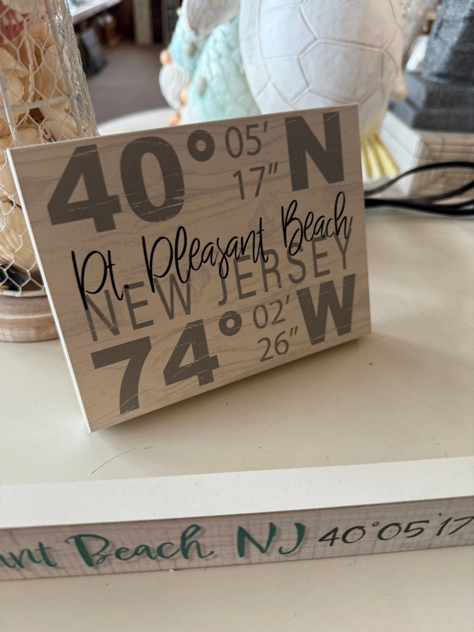 Point Pleasant Beach Coordinates Sign