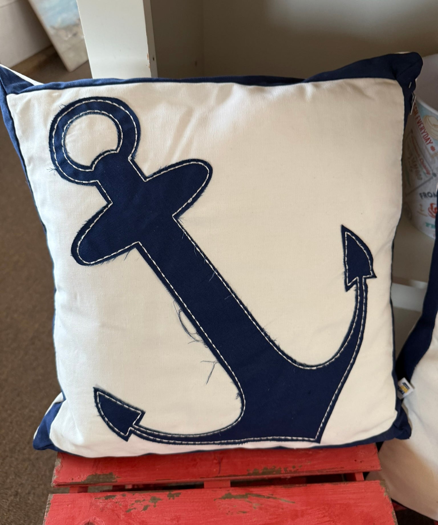 Nautical Anchor Pillow