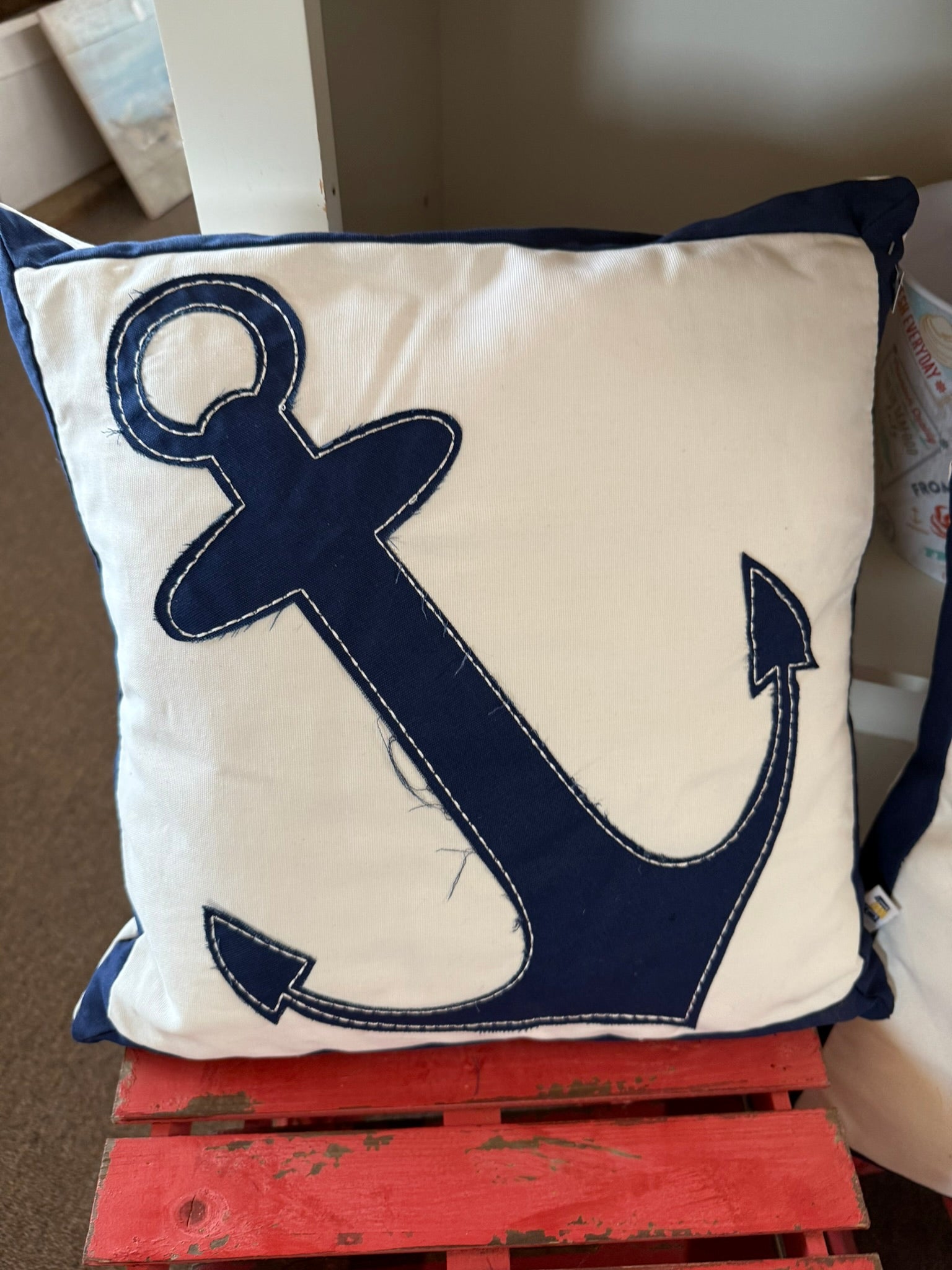 Nautical Anchor Pillow