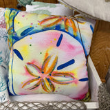 Sand Dollar Watercolor Pillow