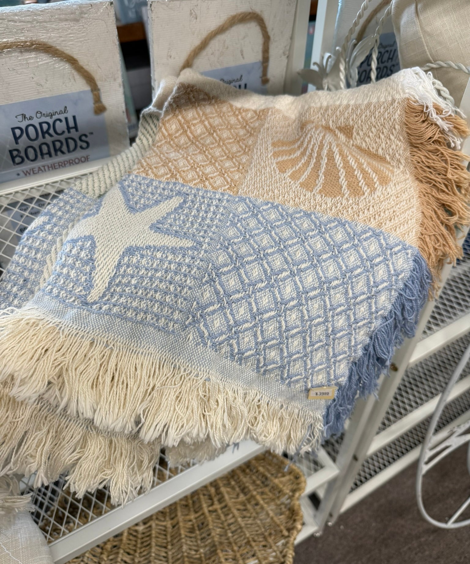 Starfish & Scallop Coastal Throw