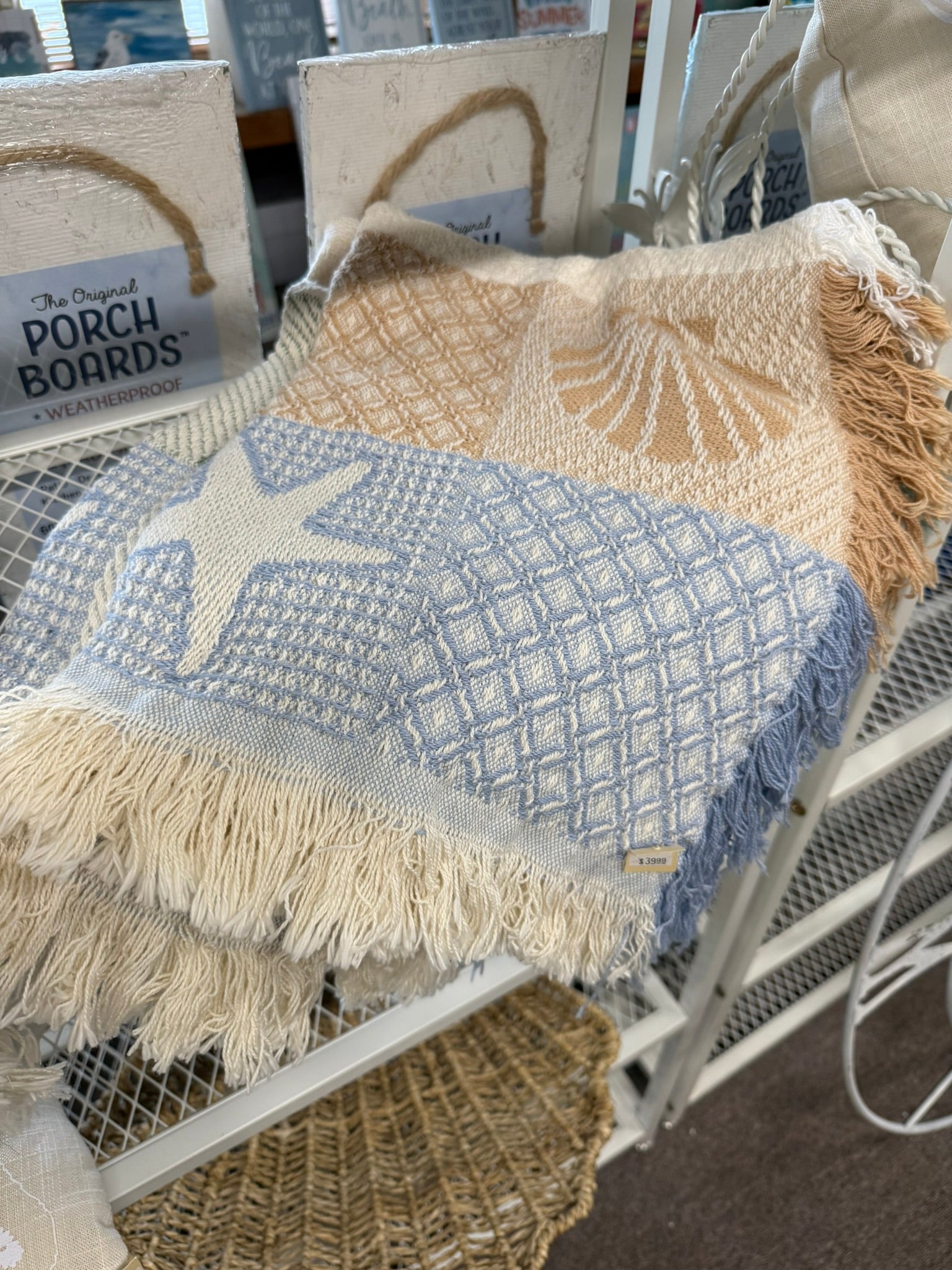 Starfish & Scallop Coastal Throw