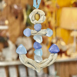 Seaglass Anchor Ornament