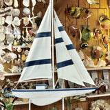 Navy Stripe Model Sailboat