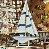 Navy Stripe Model Sailboat