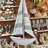 Gray Stripe Model Sailboat
