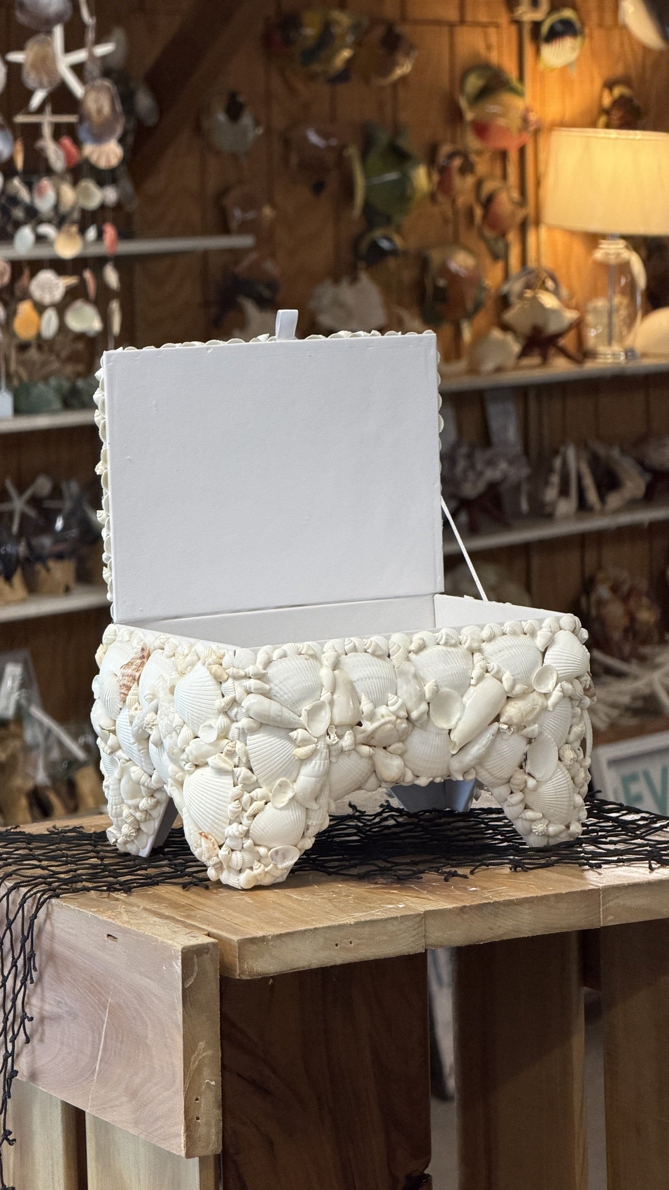 Seashell Jewelry Box (White)