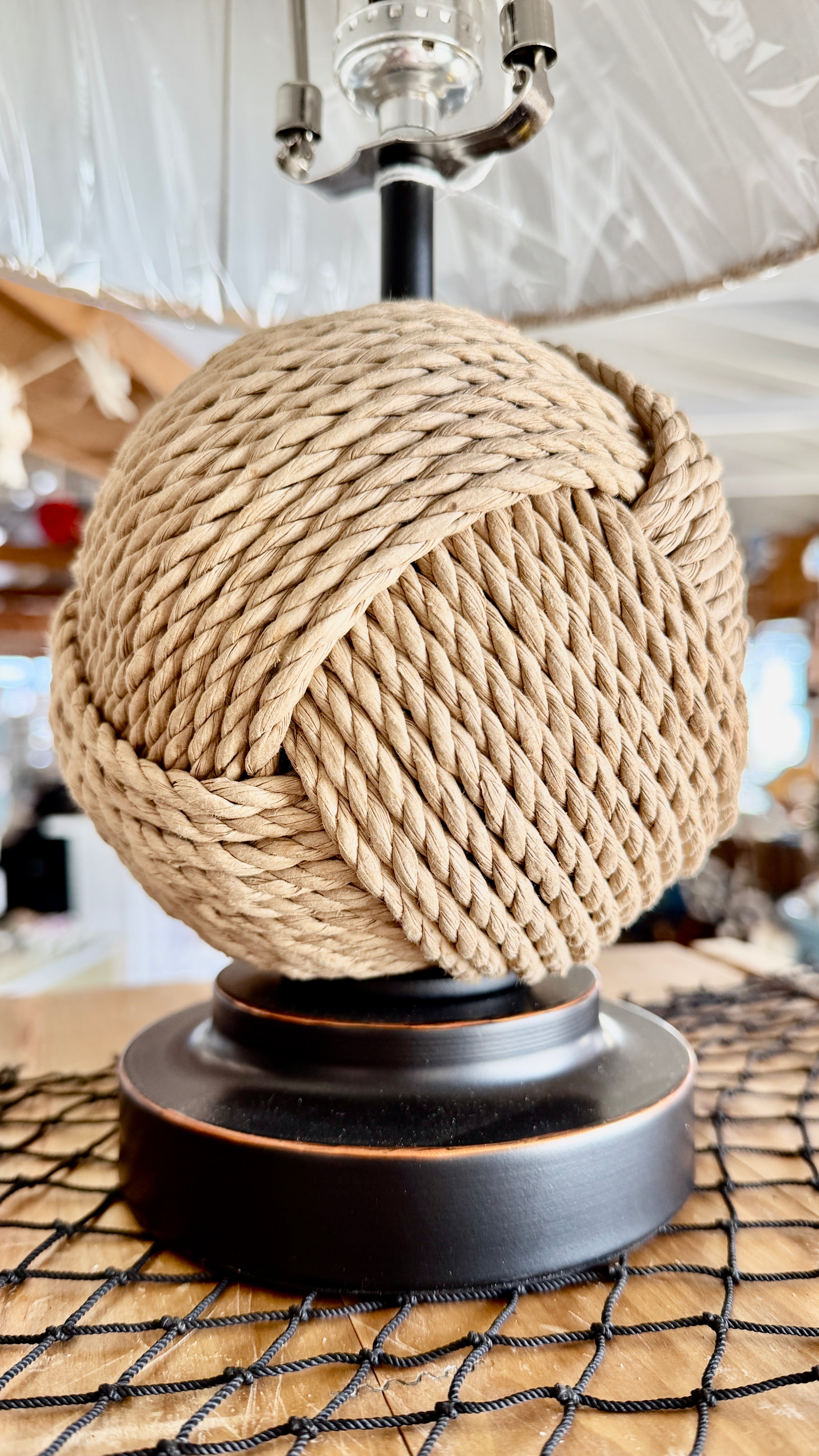Monkey Fist Rope Lamp