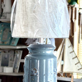 Blue Ceramic Shells and Starfish Lamp